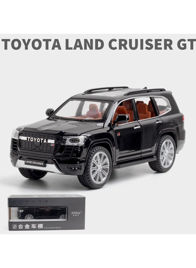 1:24 Toyota Land Cruiser LC300 Prado SUV Model Car – Diecast Alloy Toy Vehicle with Pull-Back Action, Sound & Light Features, Perfect Gift for Kids & Boys