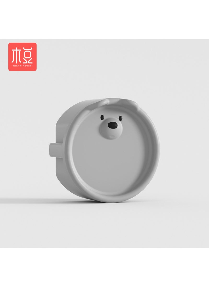 Silicone material European style South Korea 2 phase feet 2 hole baby electric shock protection children 2 round hole socket power protection cover Grey