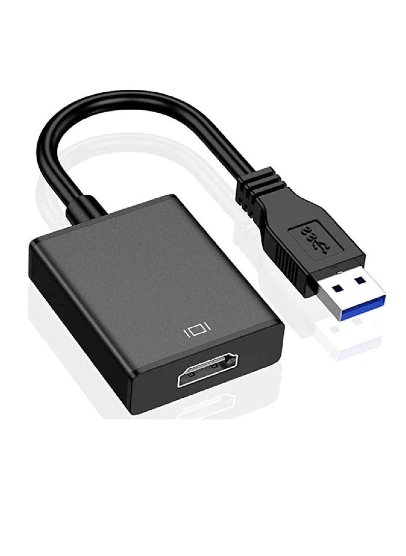 USB to HDMI Adapter 3.0/2.0 To HDMI 1080P Video Graphics Cable Converter With Audio For PC Laptop Projector HDTV Compatible with Windows XP 7/8/8.1/10