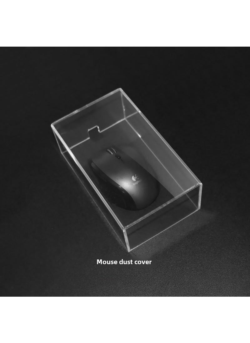 1 x 5 pcs Acrylic Keyboard Dust Cover Glass Mouse Protector Mouse cover-suitable for all kinds of mouse