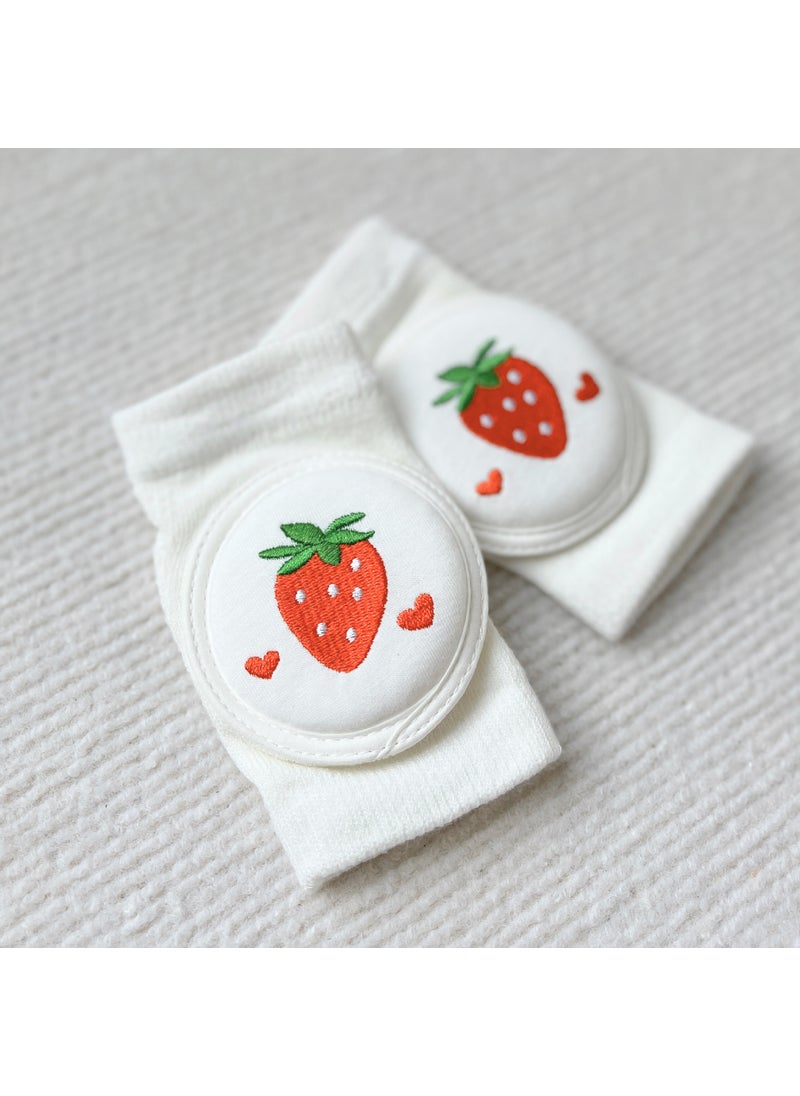 1 x 5 pcs 2022 Summer Thin Baby Knee Pads Cotton Red Strawberry