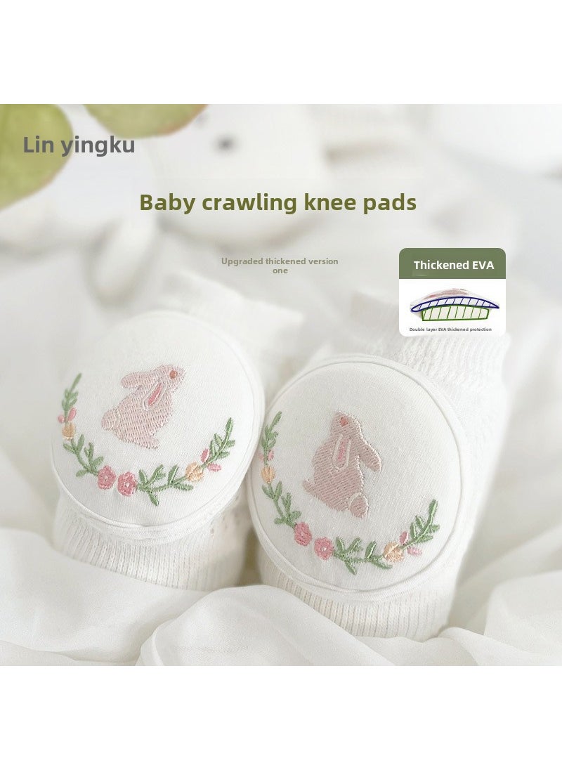 1 x 5 pcs 2022 Summer Thin Baby Knee Pads Cotton Moon Rabbit (upgrade eva)