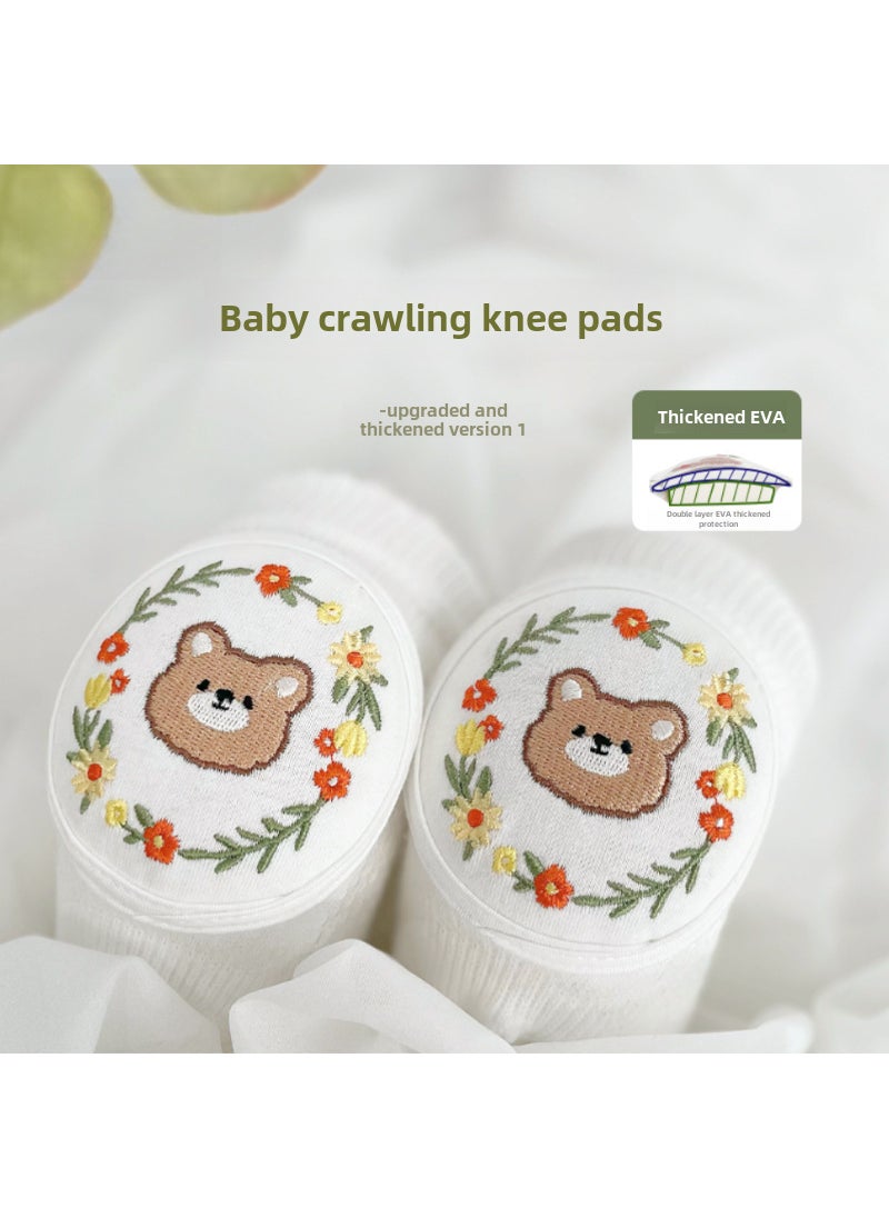 1 x 5 pcs 2022 Summer Thin Baby Knee Pads Cotton Elf Bear (upgrade eva)