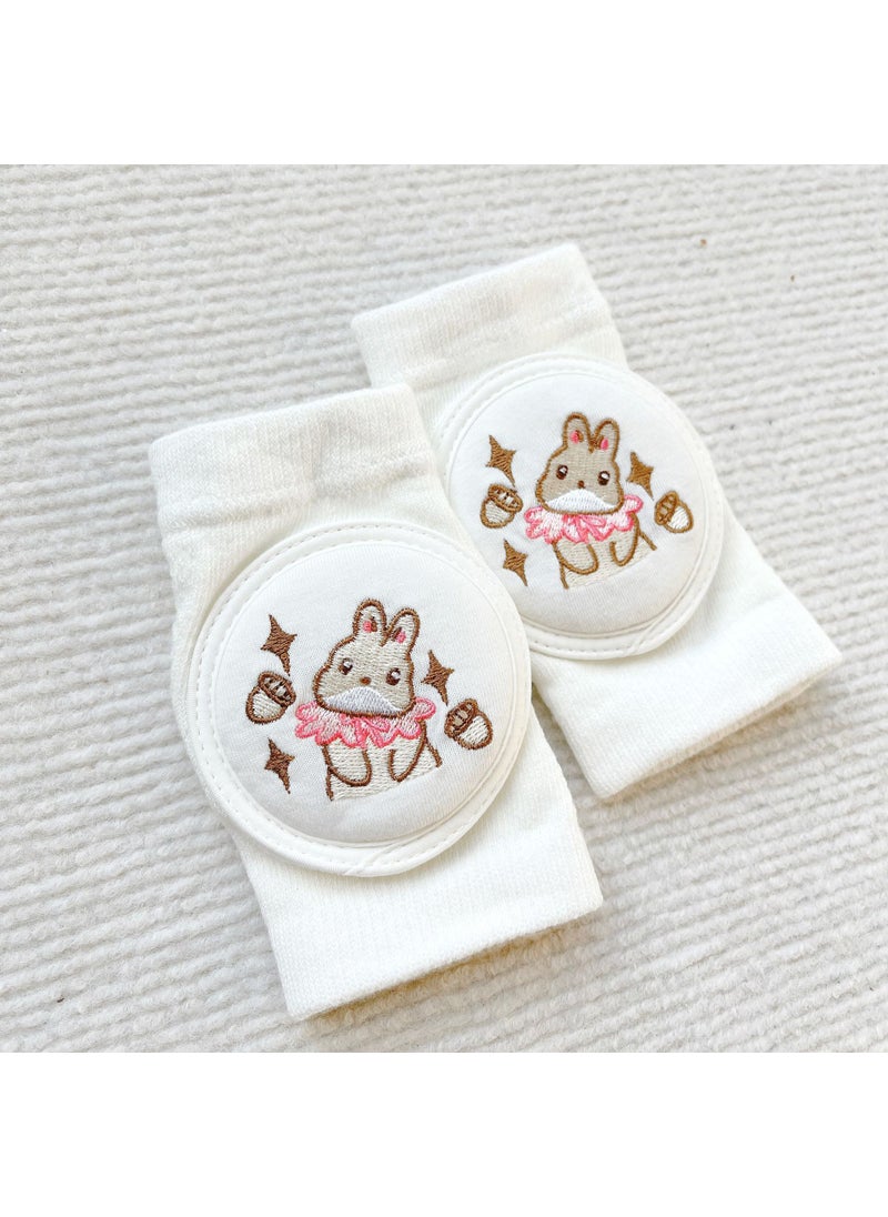 1 x 5 pcs 2022 Summer Thin Baby Knee Pads Cotton Chestnut Mouse