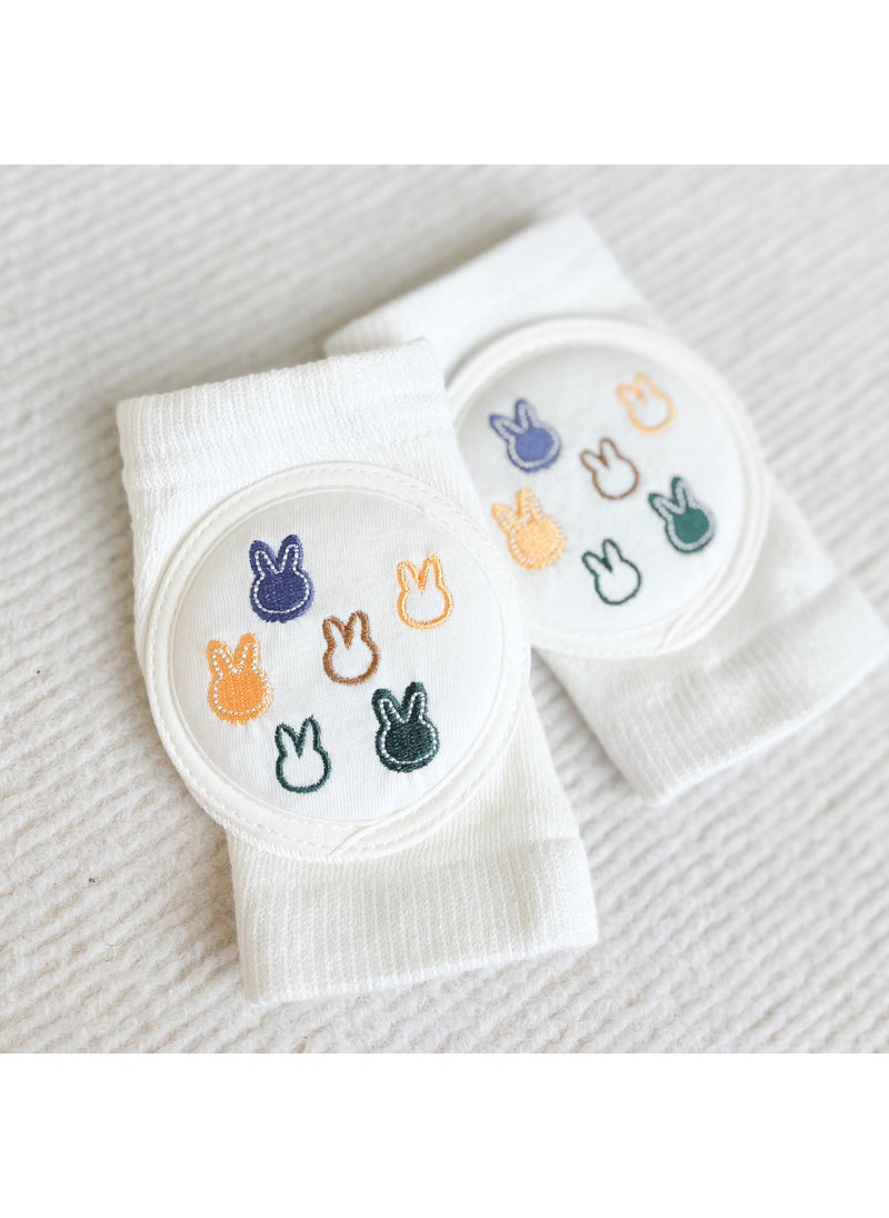 1 x 5 pcs 2022 Summer Thin Baby Knee Pads Cotton Multidimensional rabbit