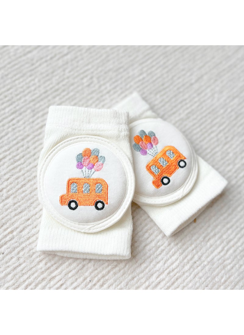 1 x 5 pcs 2022 Summer Thin Baby Knee Pads Cotton Car Balloon