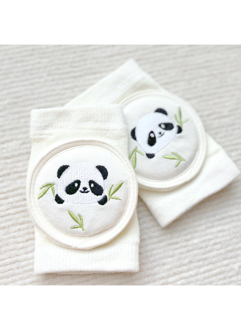 1 x 5 pcs 2022 Summer Thin Baby Knee Pads Cotton Bamboo Panda