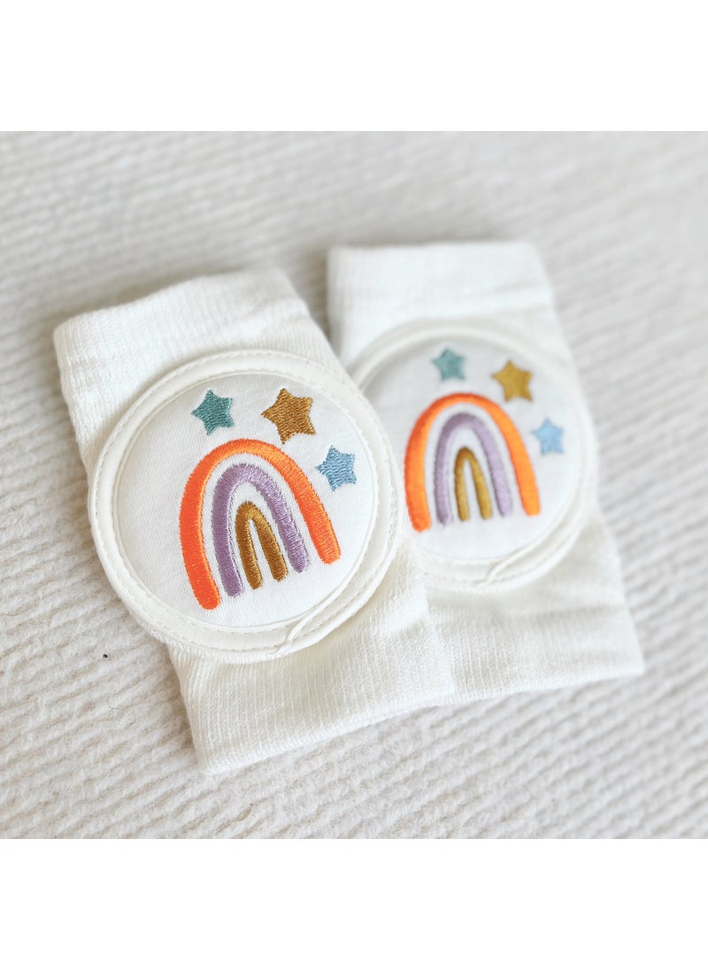 1 x 5 pcs 2022 Summer Thin Baby Knee Pads Cotton Rainbow