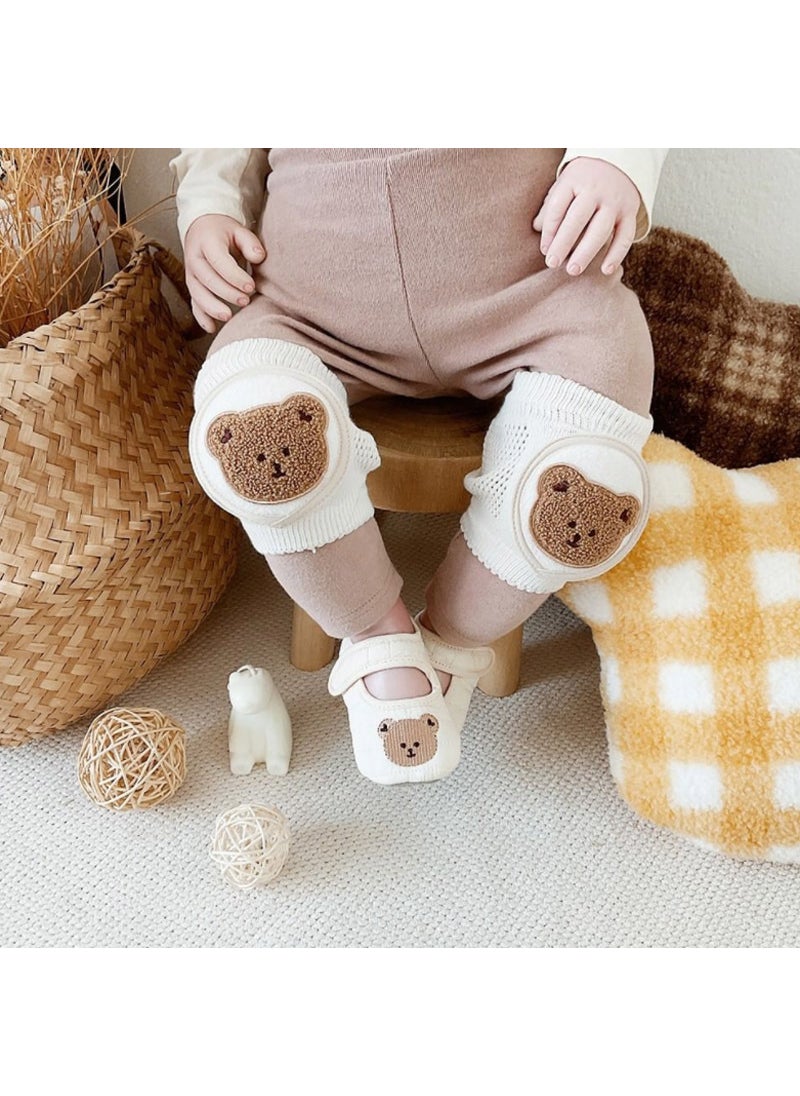 1 x 5 pcs 2022 Summer Thin Baby Knee Pads Cotton Plush Bear