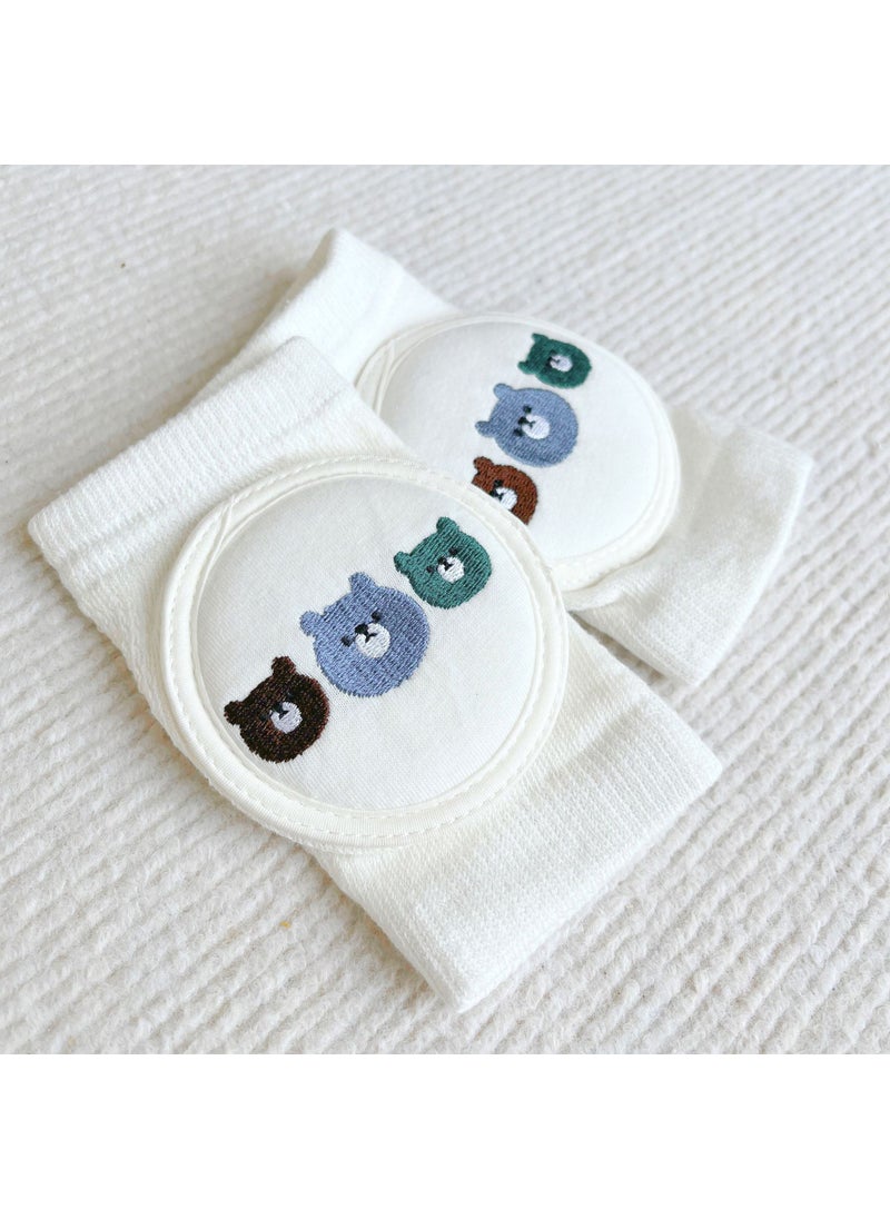 1 x 5 pcs 2022 Summer Thin Baby Knee Pads Cotton Three Bears