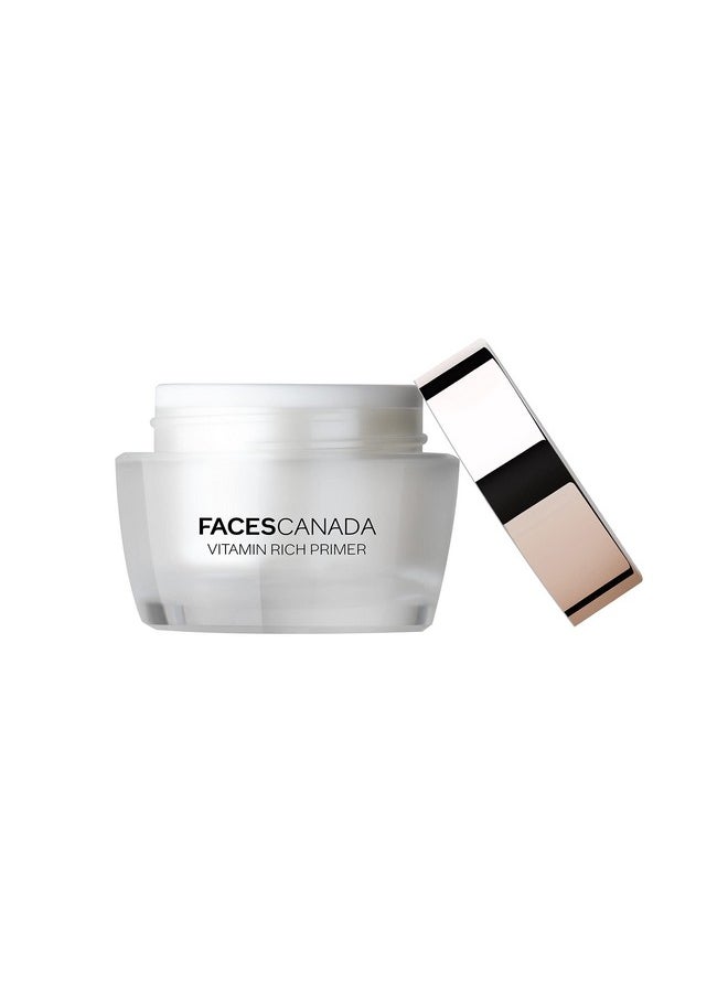 Faces Canada Vitamin Rich Primer, 15G | Minimizes Pores | Evens Skin Tone | Perfect Makeup Base | Keeps Makeup Intact | Long Lasting | Revitalises Skin | Paraben Free | Oil Free Formula