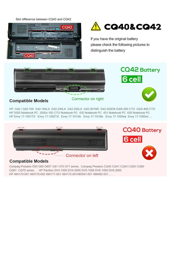 Battery fit For HP 593553-001 593554-001 636631-001 593550-001 593562-001 586007-851 HSTNN-Q62C HSTNN-CBOW HSTNN-IB0N HSTNN-IB0X MU06 MU09 Pavilion G7 G6 G4