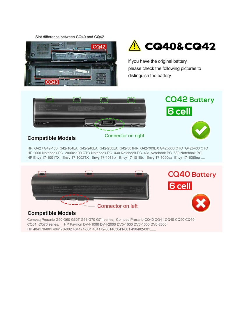 Battery fit For HP 593553-001 593554-001 636631-001 593550-001 593562-001 586007-851 HSTNN-Q62C HSTNN-CBOW HSTNN-IB0N HSTNN-IB0X MU06 MU09 Pavilion G7 G6 G4