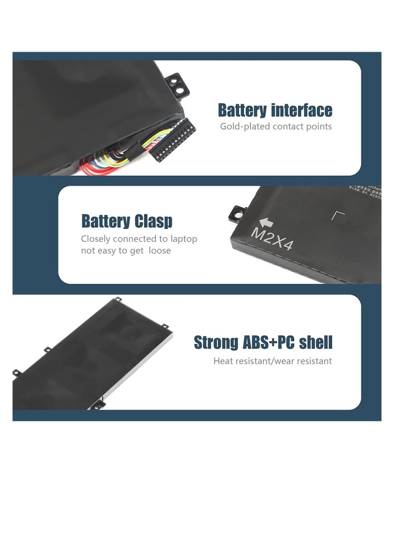 Laptop Battery Compatible for 6GTPY 5XJ28 Battery for Dell XPS 15 9560 9550 9570 7590 Precision 5520 5510 M5520 i7-7700HQ 5XJ28 5D91C 5041C 05041C Laptop Battery Replacement 11.4V 97Wh