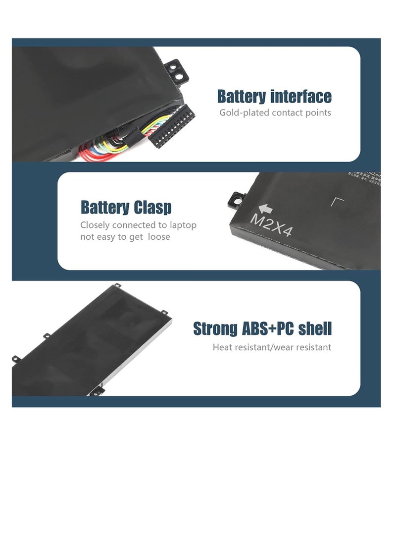 Laptop Battery Compatible for 6GTPY 5XJ28 Battery for Dell XPS 15 9560 9550 9570 7590 Precision 5520 5510 M5520 i7-7700HQ 5XJ28 5D91C 5041C 05041C Laptop Battery Replacement 11.4V 97Wh