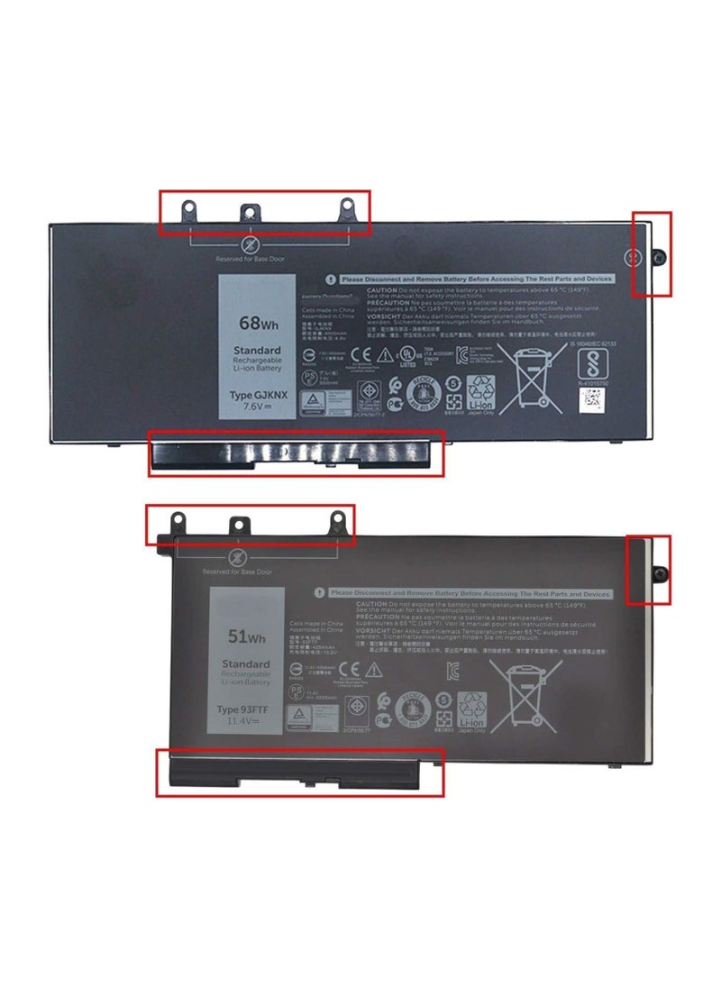 Replace GJKNX DY9NT 93FTF battery for Dell Latitude 5280 5288 5290 5490 5491 5495 5580 5590 Precision 15 3520 Mobile Workstation VG93N NY5PG WFWKK 4CMT 83 XPC 4YFVG DJWGP DY9NT 5YHR4