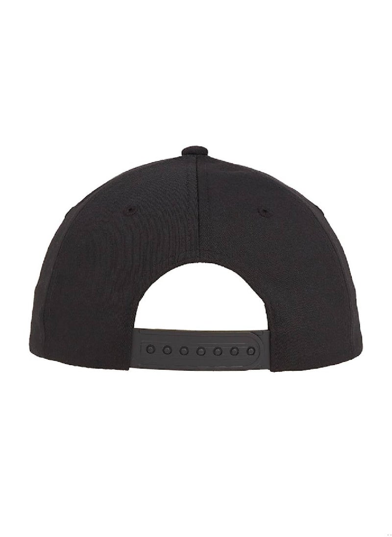 Women's Logo Print Cap - Polyester Blend, Black