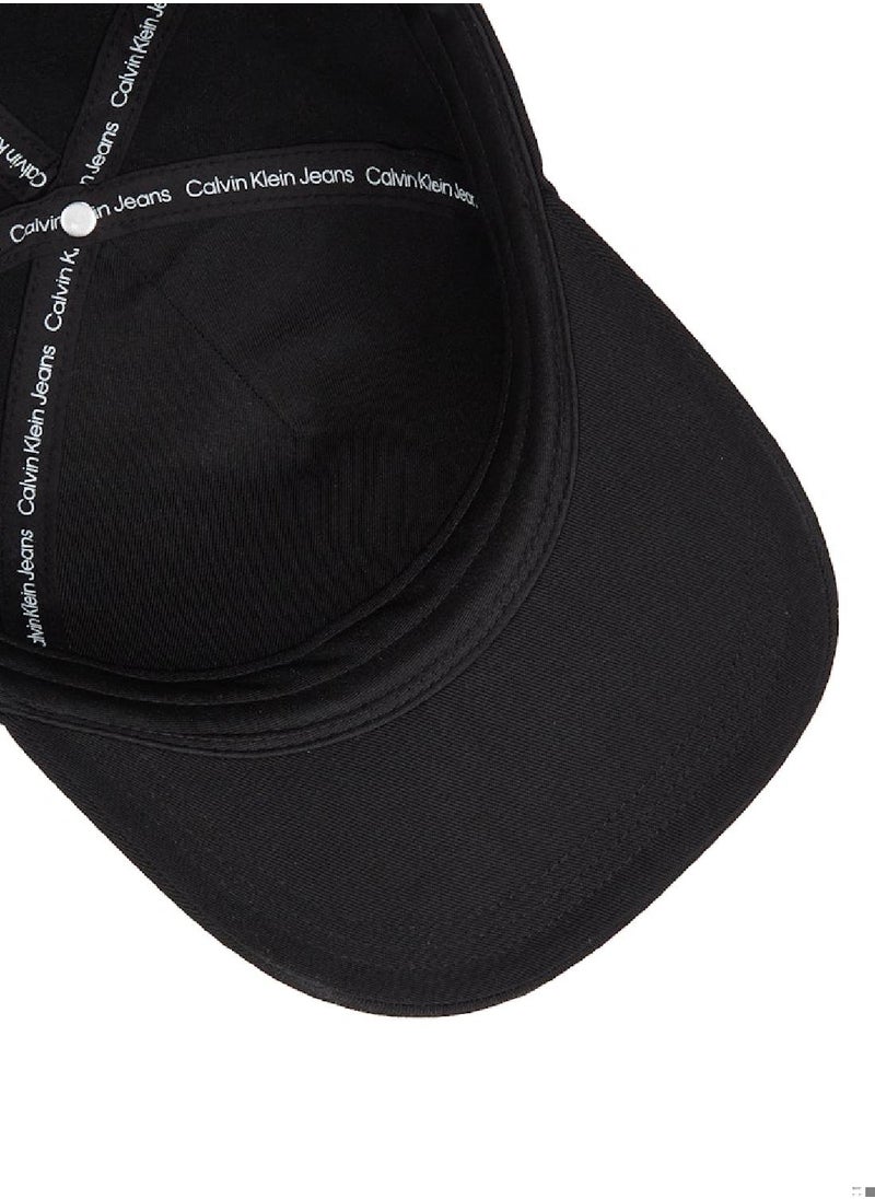 Women's Logo Print Cap - Polyester Blend, Black