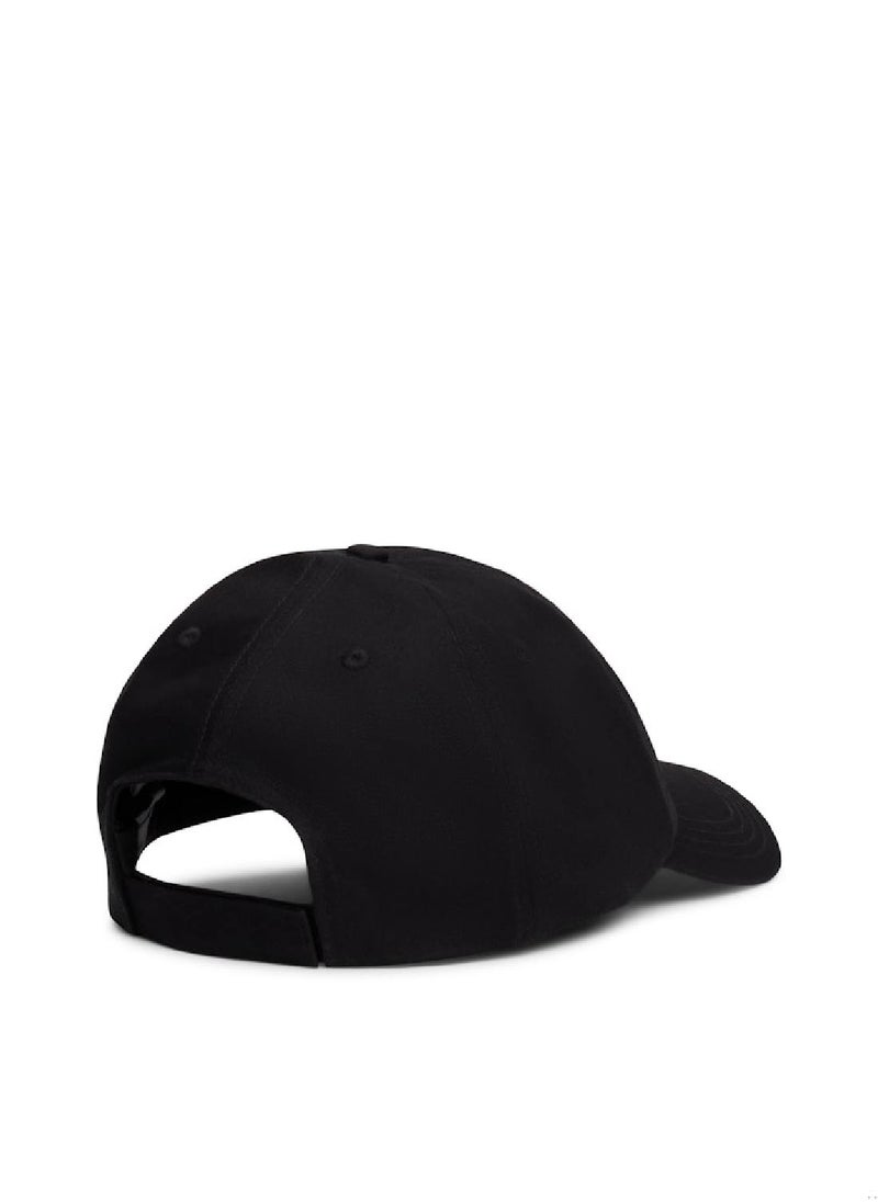 Women's Linear Logo 6 Panel Cap - Cotton, Black