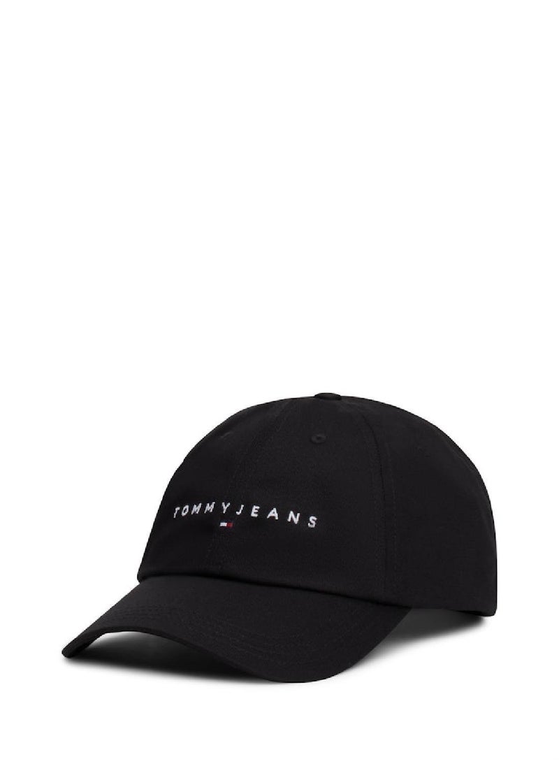 Women's Linear Logo 6 Panel Cap - Cotton, Black