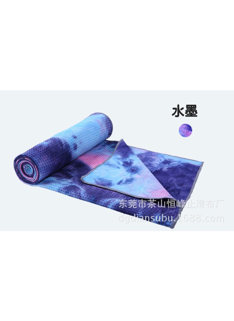 1 x 5 pcs Factory generation direct supply fitness towel non-slip sports towel tie-dyed yoga sweat towel printed yoga towel Ink