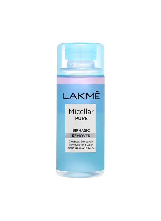 Lakme Biphasic Micellar Face Cleansing Water 100Ml | Removes Waterproof Makeup | Oil And Water Formula