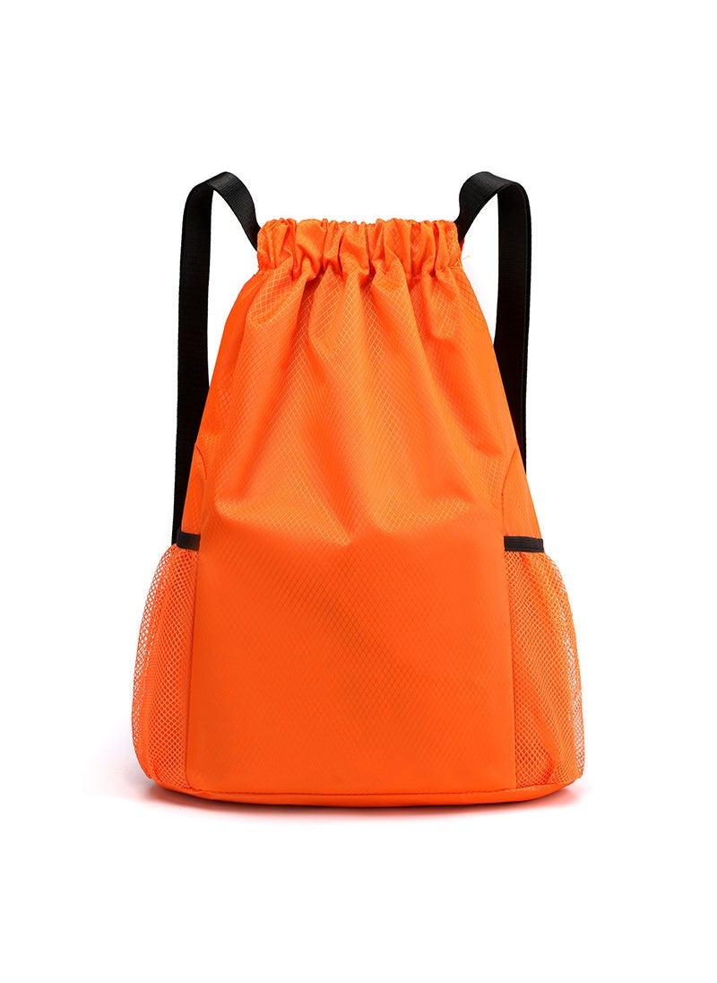 Drawstring Pocket Backpack Men's and Women's 2023 New Style Simple Travel Backpack Large Capacity Drawstring Fitness Sports Basketball Bag