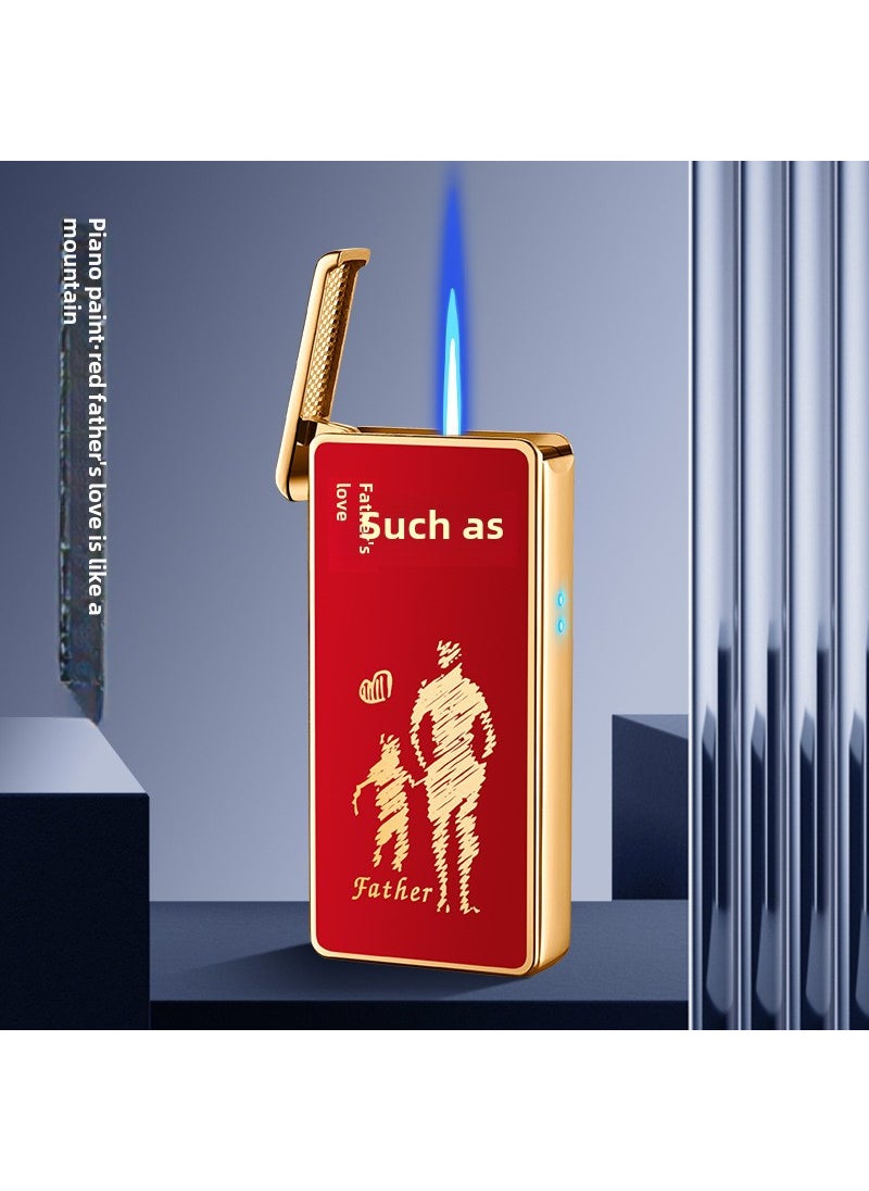 HT2023 Smart Voice-Activated Lighter Dual Power Inflatable Red Father Loves Like a Mountain