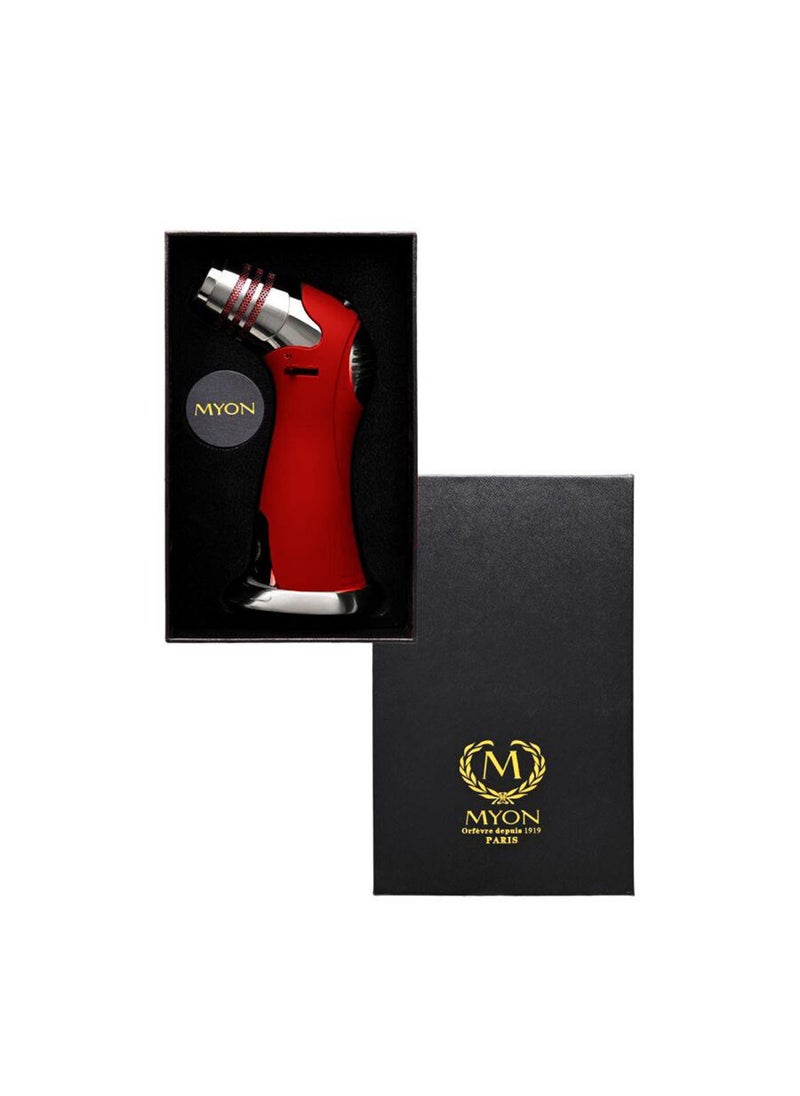 Quattro Red 4 Flame Cigar Table Lighter