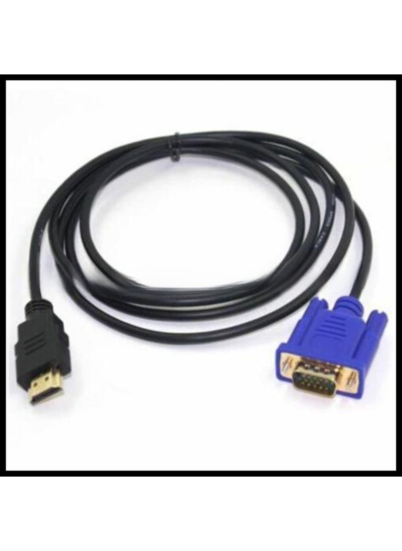 1 x 5 pcs 1080P HDMI to VGA Converter Cable 1.8m Black