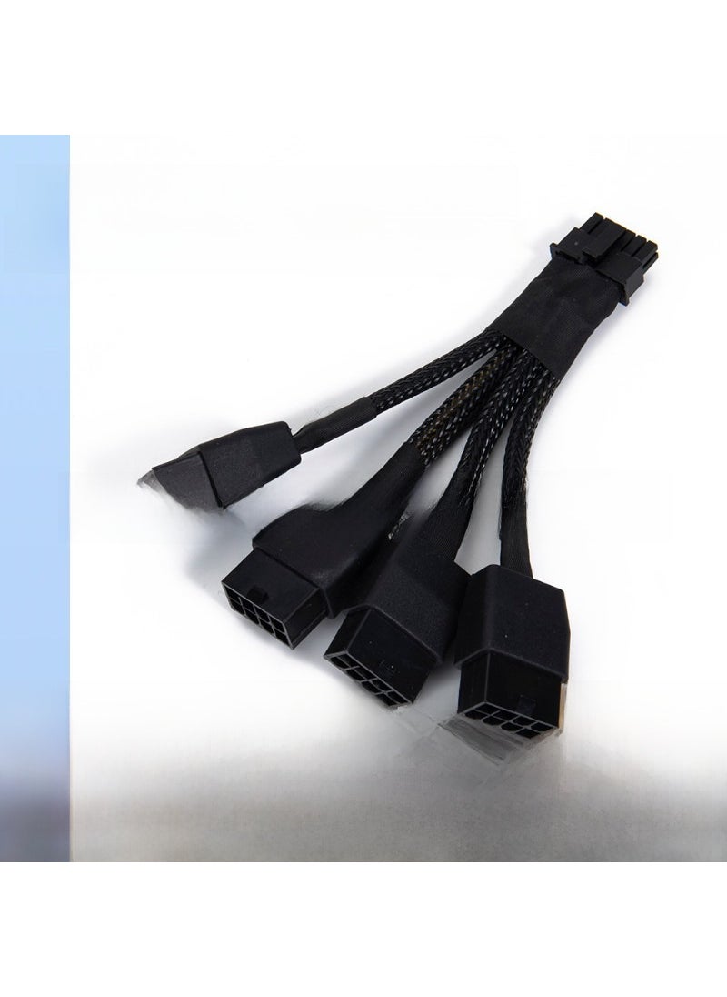 4x8P to 16P GPU Power Cable PCIE5.0 Adapter for RTX4090 4080 In-line 12+4 to 4 8