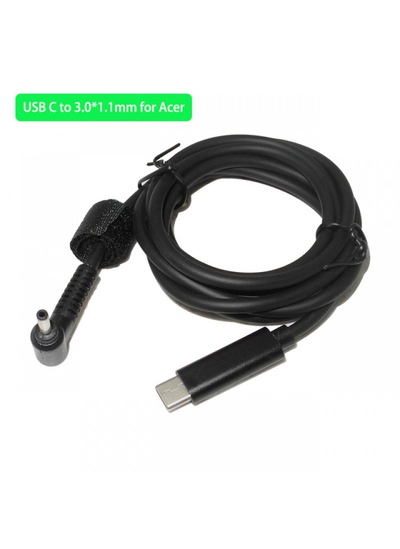 1 x 5 pcs Type-C to DC Charger Cable for Notebooks 3.0-1.1mm