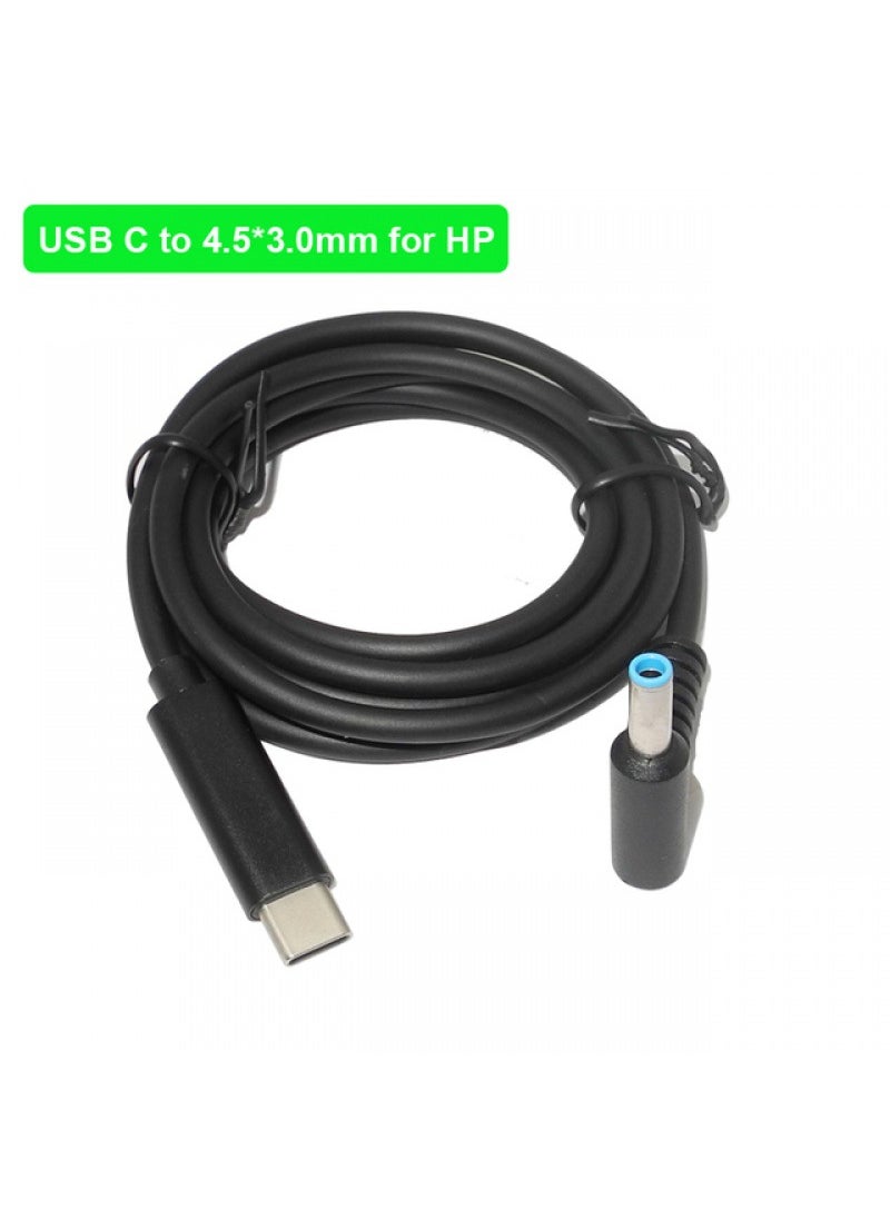 1 x 5 pcs Type-C to DC Charger Cable for Notebooks 4.5-3.0mm (for Hp)