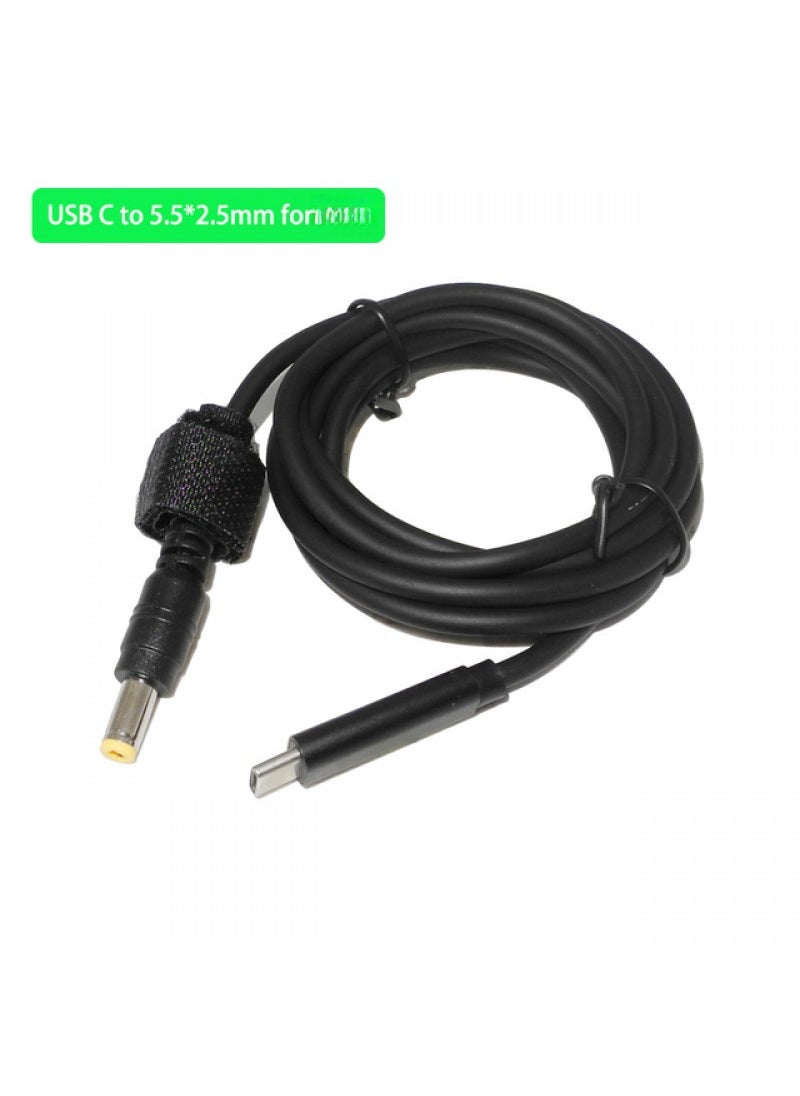 1 x 5 pcs Type-C to DC Charger Cable for Notebooks 5.5-2.5mm