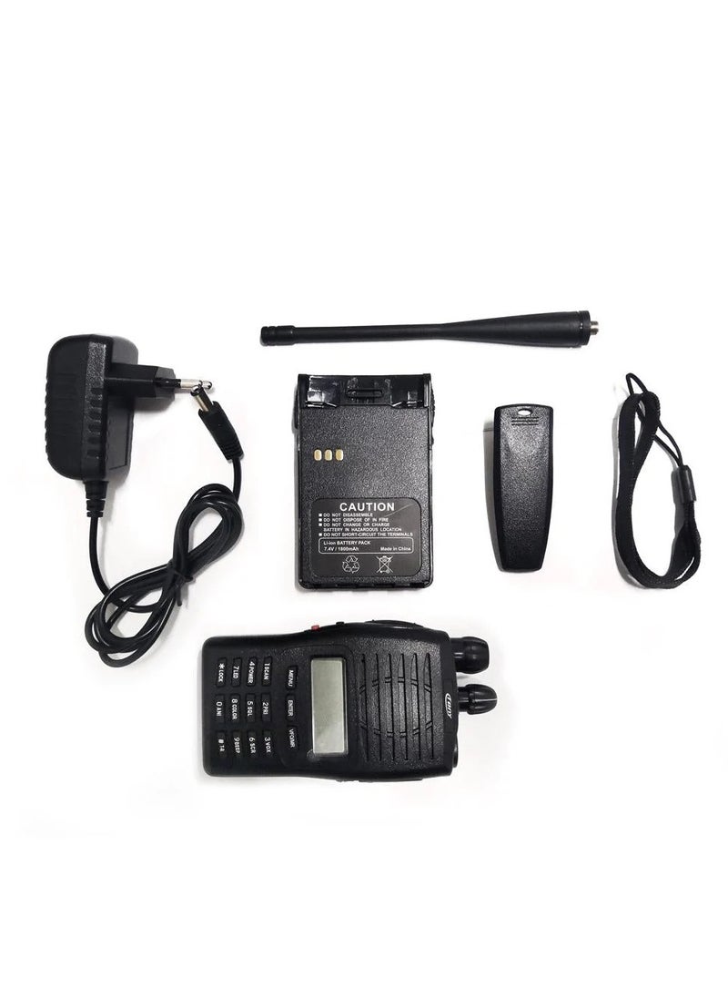 High-Power 5W VHF/UHF 136-174 MHz & 400-470 MHz FM Transceiver with 128 Channels, Two-Way Radio for Professional Communication