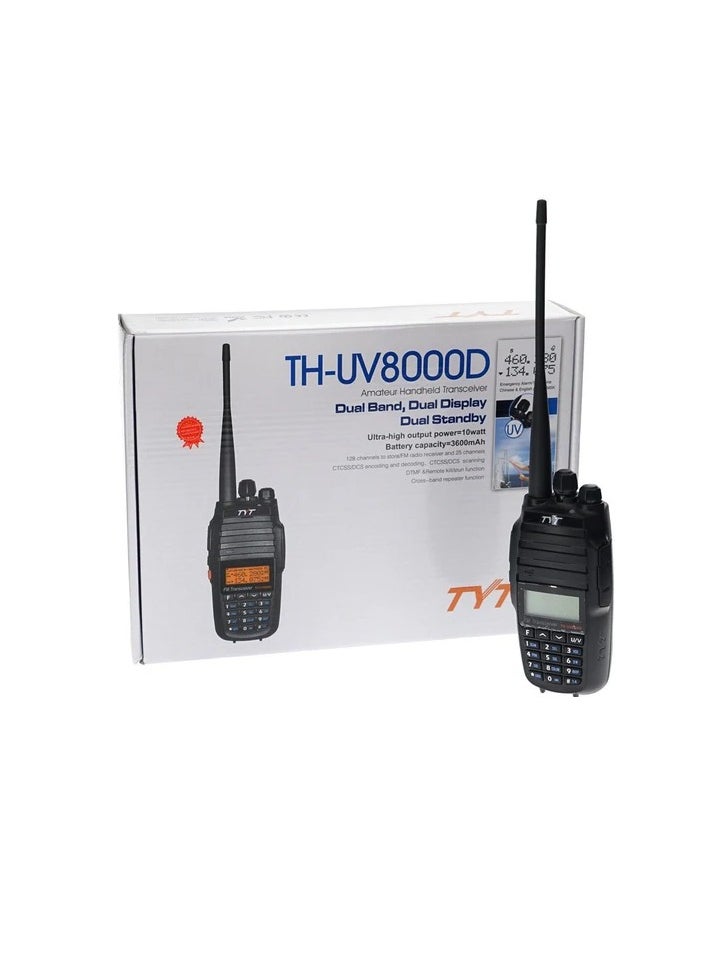 TYT UV8000D Dual Band Ham Radio Handheld 10W Long Range Radio Cross-Band Repeater Radio