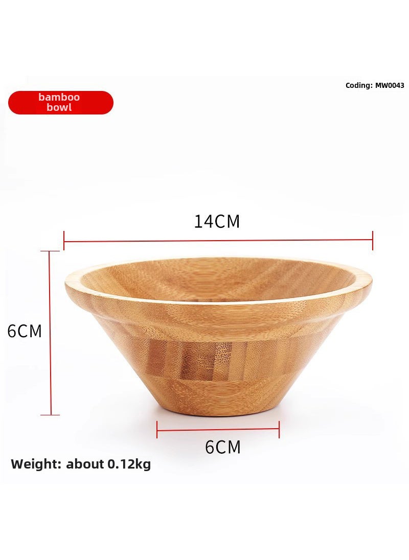 Japanese Style Large Bamboo Mixing Bowl Bucket-shaped bamboo bowl 14*6CM