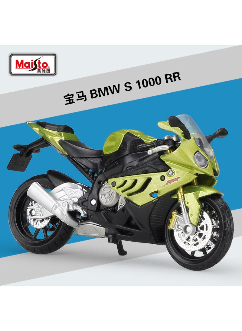 1:18 Kawasaki Ninja H2R Diecast Motorcycle Model with Stand #20-10032 BMW S1000 RR Green