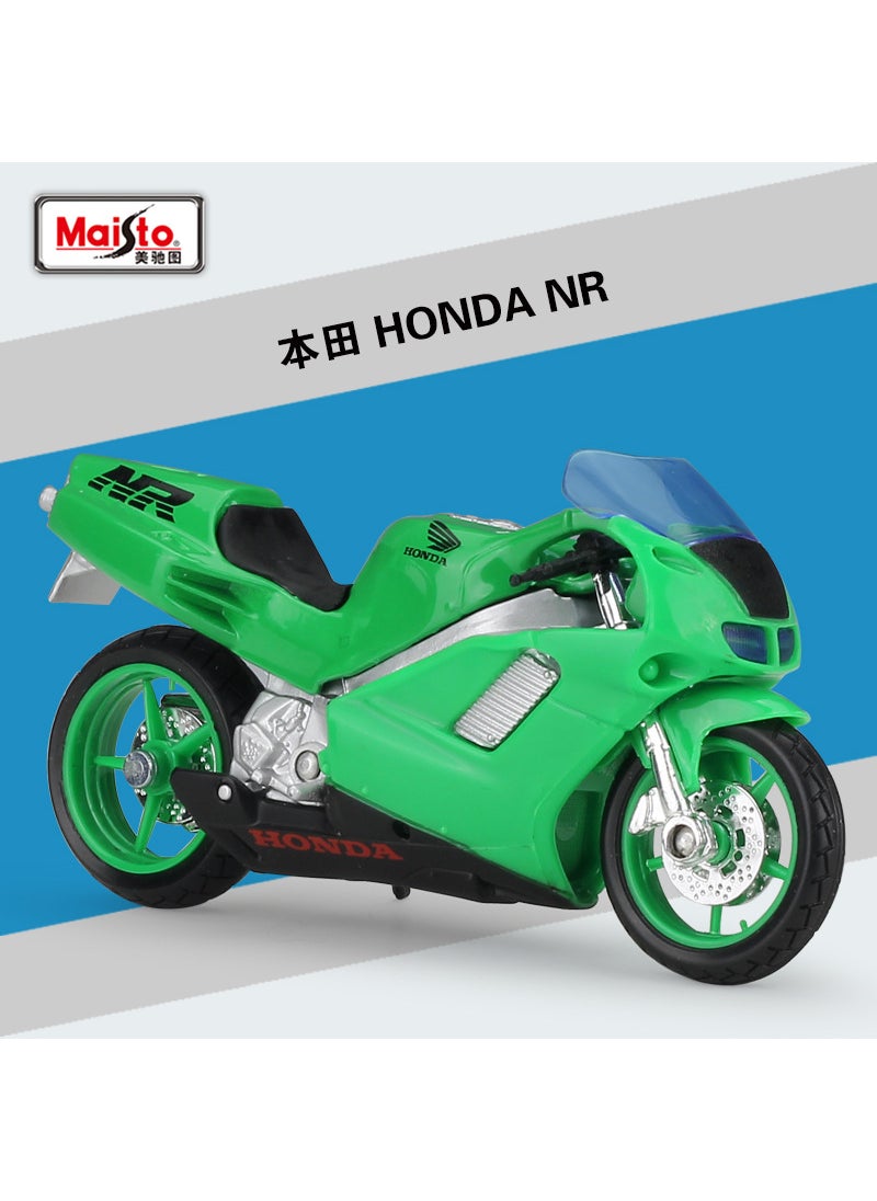 1:18 Kawasaki Ninja H2R Diecast Motorcycle Model with Stand #305 Honda NR Green