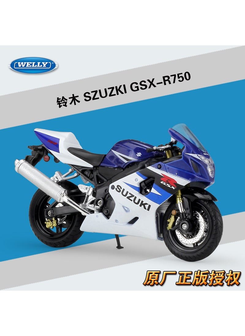 1:18 WELLY Kawasaki Z1000R Alloy Motorcycle Model Suzuki GSX-R750