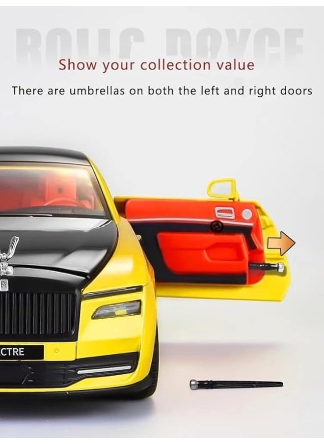 1:24 Scale Rolls Royce Alloy Diecast Car Model Metal Collectible with Sound & Light Features Ideal Gift for Car Lovers & Kids