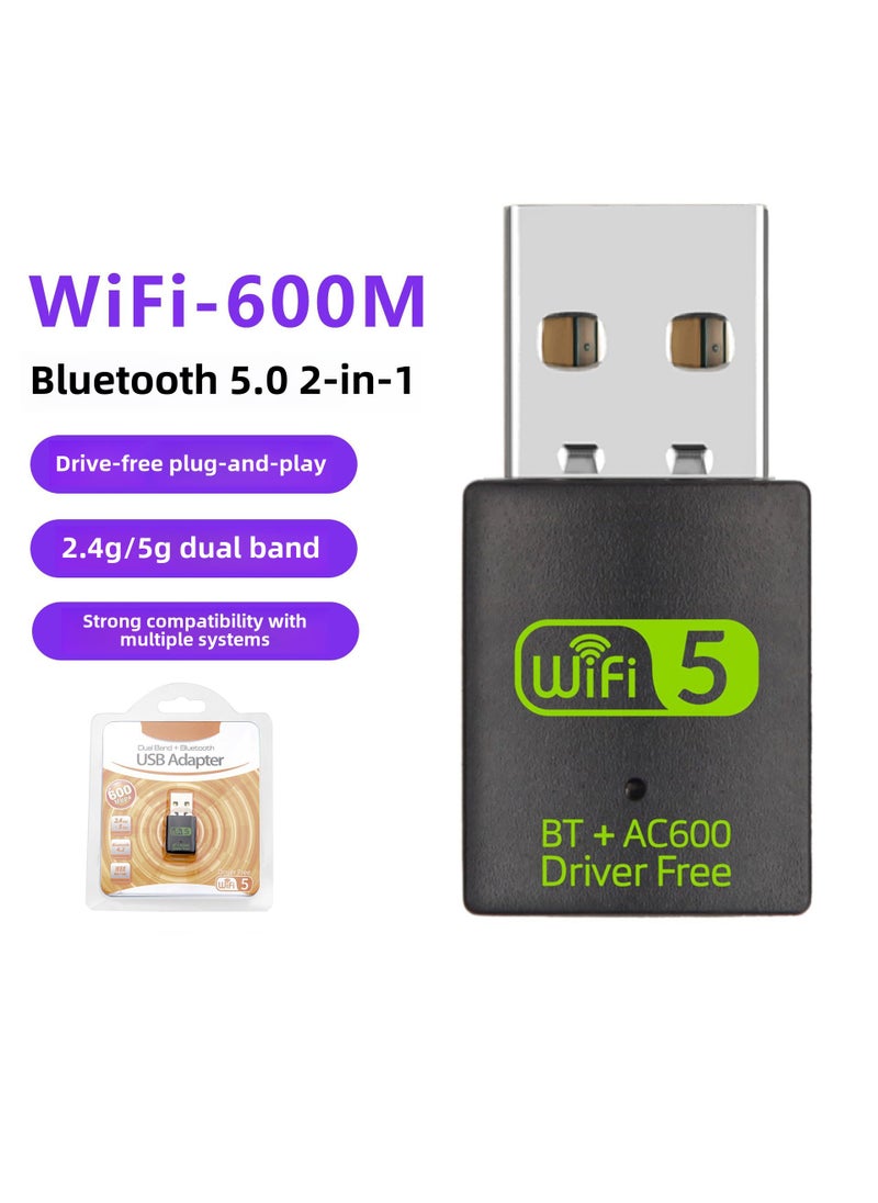 600Mbps USB Bluetooth Dual-Band Wireless Adapter