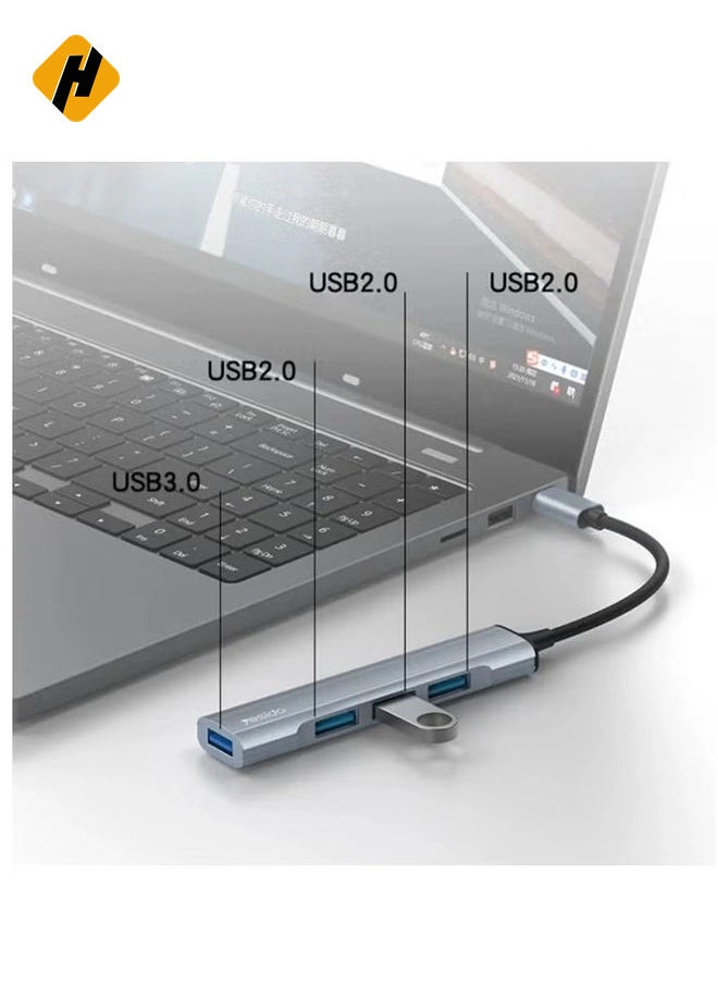 Yesido HB17 4 in 1 USB-C / Type-C Multifunctional Docking Station HUB Adapter