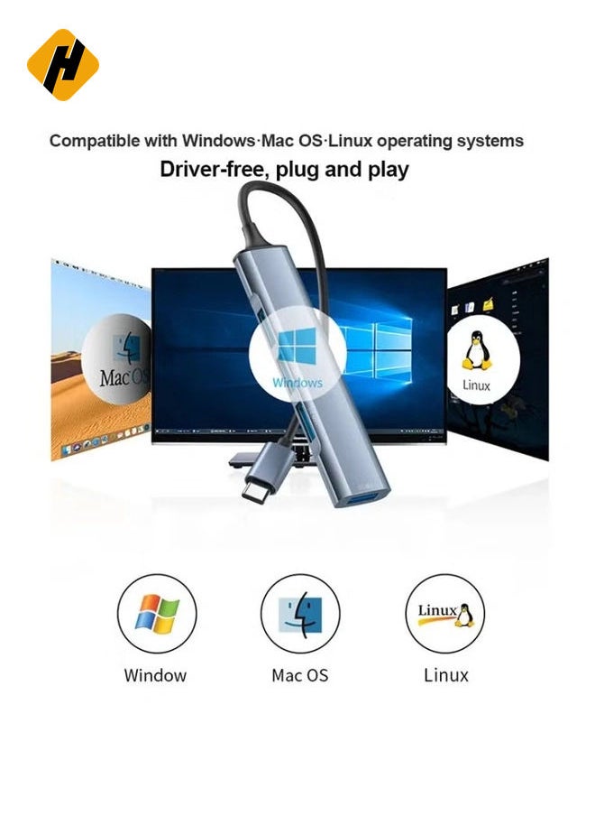 Yesido HB17 4 in 1 USB-C / Type-C Multifunctional Docking Station HUB Adapter