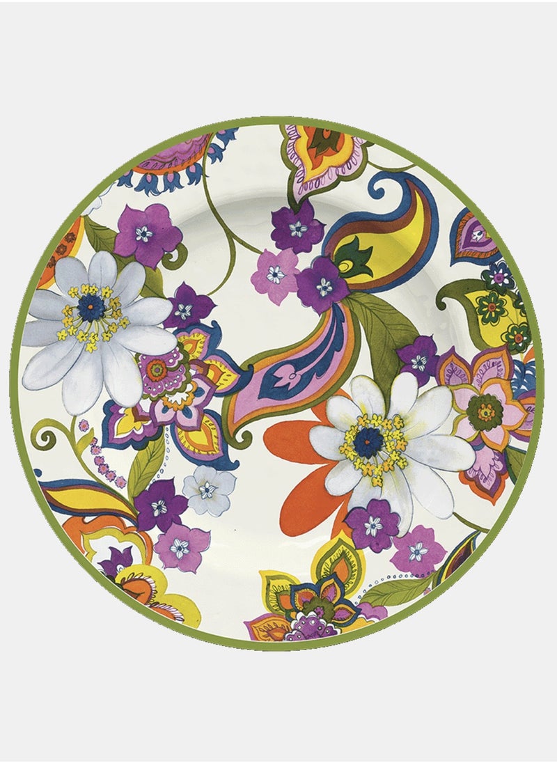 Set of 6 Melamine Dinner Plates 28 cm Amazzonia Baci Milano