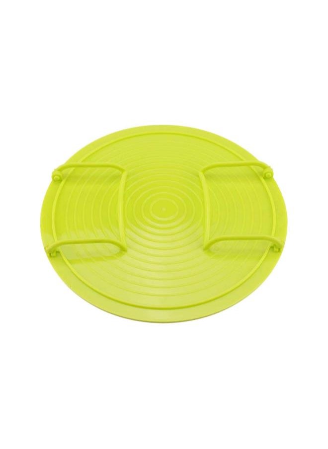 3-in-1 Microwave Rack/Plate Cove/Food Tray with Foldable Leg, Microwave Plate Stacker Splatter Cover Food Cover for Microwave Oven(Green)