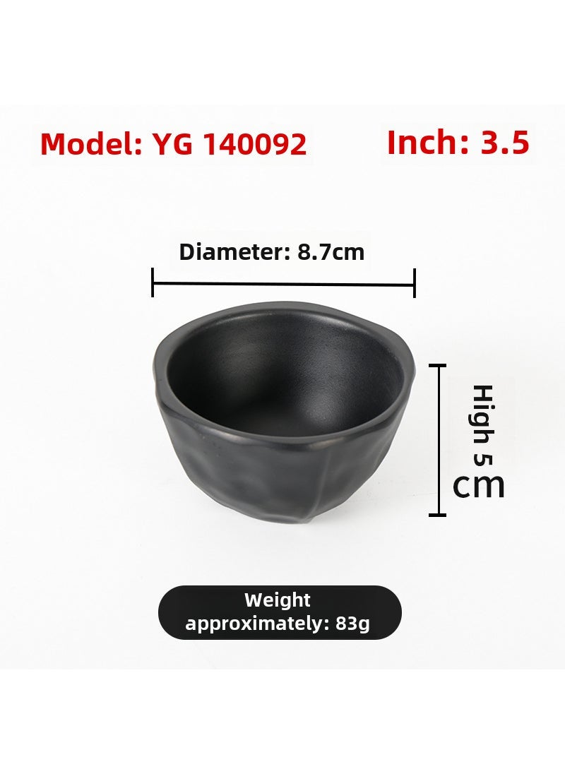 Black Melamine Japanese Dipping Plate Creative Mini Dish YG140092