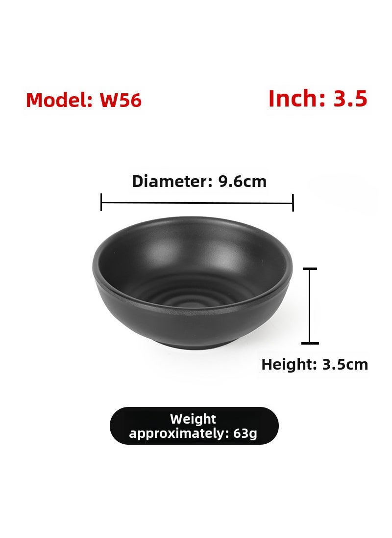 Black Melamine Japanese Dipping Plate Creative Mini Dish W56