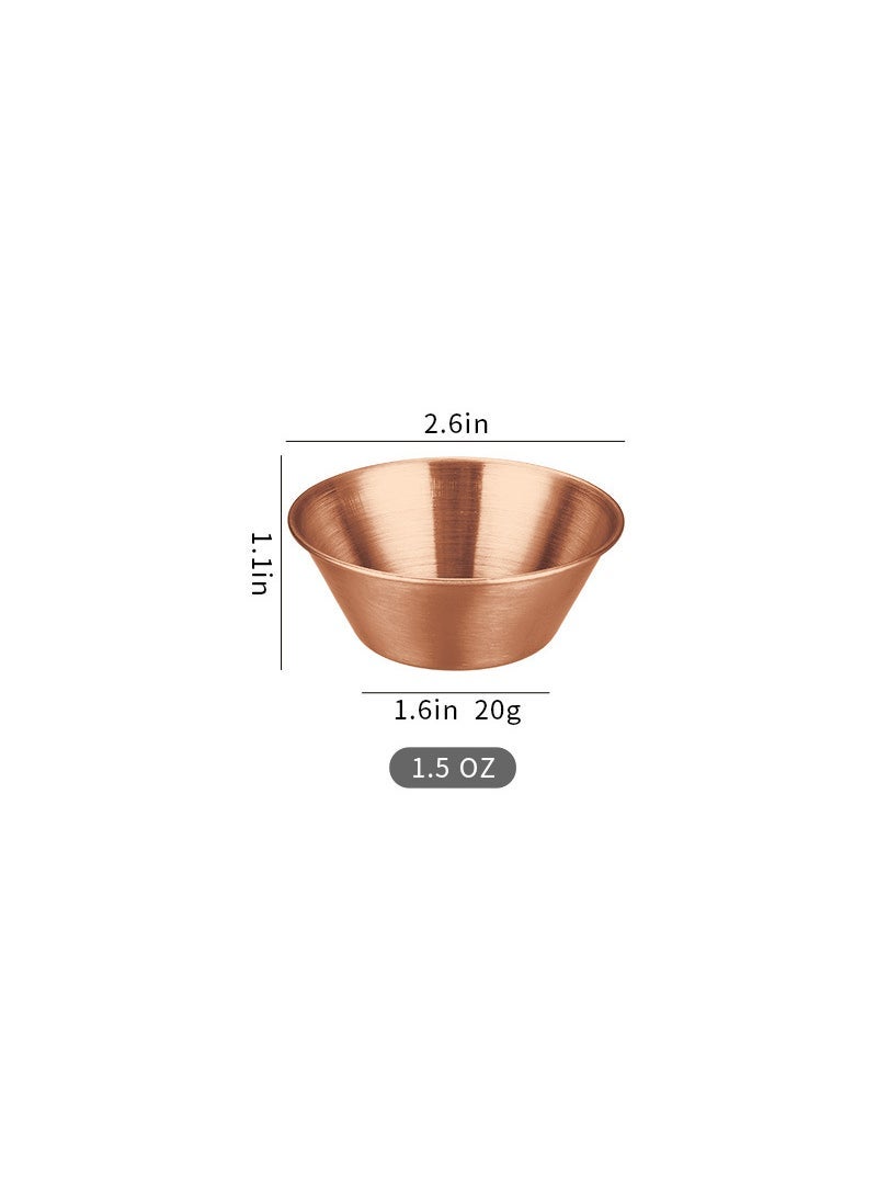 Stainless Steel Condiment Cups Set 1.5OZ [Rose Gold] 50ml Sauce Cup (030 Series)