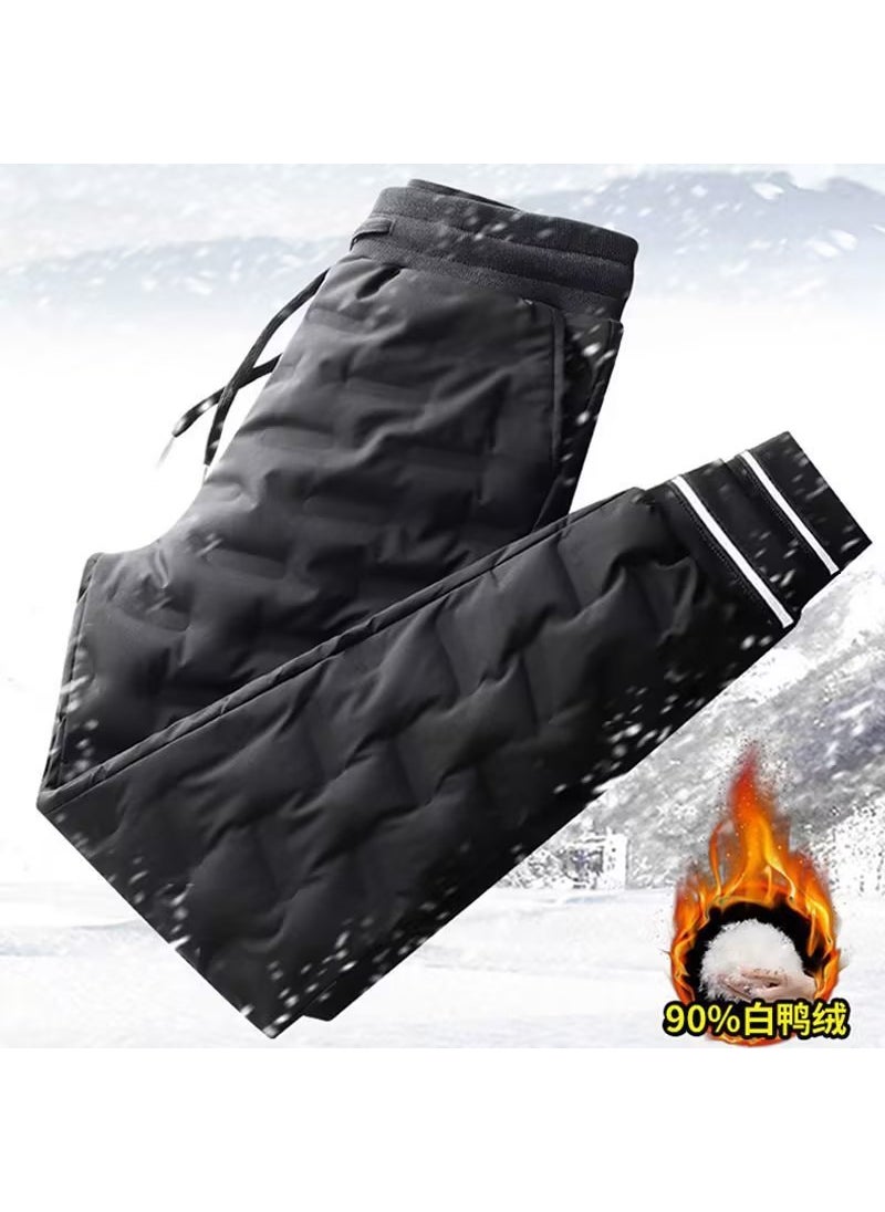 1 x 5 pcs 2022 New Mens Winter Padded Down Pants Black